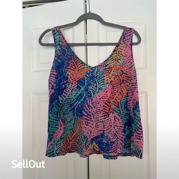 Lilly Pulitzer Tops - Lilly Pulitzer Women's V-Neck Tank Top Floral Print Size S Standard Multicolor